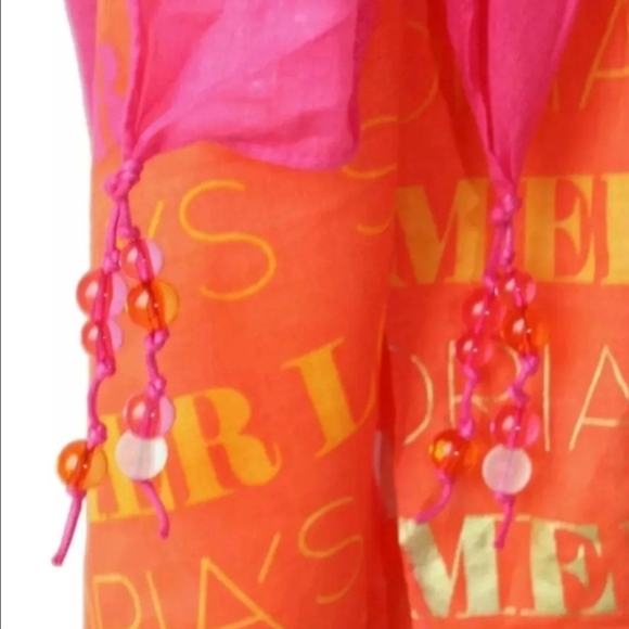 Victoria's Secret Pink and Orange Beach Sarong Cover Up.  NWT - Picture 2 of 9